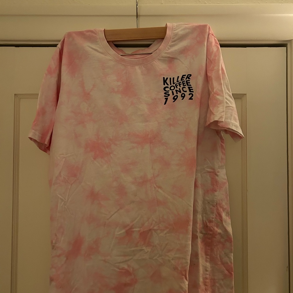 Dutch Bros Pink Tie-Dye Graphic T-Shirt